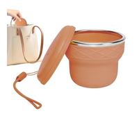 Genérico Folding Camping Cup | 200ml Drinkware,Camping Cup with Stainless Steel Rim | for Travelers Tourists Campers Hikers Fishermen Women Men Backpacking Fishing Road Trip Hotel