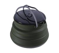 Genérico Folding Camping Kettle | 1.5L Silicone Water Kettle | Ultra-Light Portable Ķettle For Outdoor Camping, Hiking, Survival | Supports Open Flame & IH Induction Heating