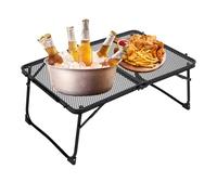 Genérico Folding Camping Table, Beach Table with Mesh Desktop, Compact 23.6 x 15.7in Metal, Lightweight and Foldable Design, Perfect for Picnic, Fishing, Patio, BBQ, Travel, Lawn, Car, Backyard