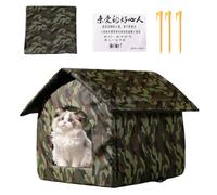 Genérico Folding Cat Shelter, Windproof Bed Cave for Stray Cats, Winter Sleeping with Insulated Walls, Suitable for Patio Balcony Yard, Heavy Duty Waterproof Material, Easy Storage Packaging