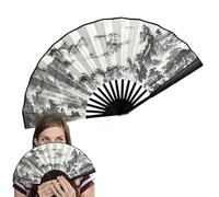 Genérico Folding Hand Fan - Silk Fabric 62x33x3cm | Hand Held Chinese Folding Fan | Creative Chinese Style Handheld Crafts Home Decor For Women, Adults, Kids, Teens