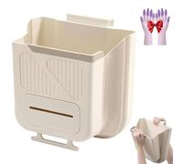 Genérico Folding Hanging Kitchen Waste Trash Can - Space-Saving Expandable Design, Foldable Hanging Trash Can, Easy to Storage for Kitchen, Household, Office and Outdoors (Bepge,Small)