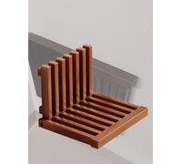 Genérico Folding Shoe Changing Stool, Wall-Mounted Chair Invisible Wood Shower Bench Seat, Ultra Narrow Shoe Rack for Doorway Household(Walnut)