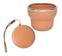 Generico Folding Silicone Cups, Portable Foldable Cup 200ml, Camping Cup With Stainless Steel Rim For Travelers Tourists Campers Hikers Fishermen Women Men Backpacking Fishing Road Trip Hotel