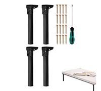 Genérico Folding Table Legs (4-Pack), Adjustable Furniture Feet with Non-Slip Rubber Pads, Iron Support Legs for Tables, Cabinets, Sofa, Dresser, Bed Frame & Cupboard, 30cm/40cm