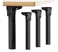Genérico Folding Table Legs - 4 Piece Metal Furniture Hardware Set | Coffee Table and Desk Replacement Legs for DIY Projects, Apartment, Living Room, Bedroom, Study, Balcony, Patio, Office