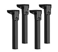 Genérico Folding Table Legs - 4 Piece Metal Furniture Hardware Set | Coffee Table and Desk Replacement Legs for DIY Projects, Apartment, Living Room, Bedroom, Study, Balcony, Patio, Office