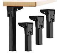 Genérico Folding Table Legs - 4 Pieces Desk Accessories, Outdoor Camping Table Legs For Apartment Home Office Workshop Craft Room Garage Trade Shows Party Hosting Mobile Workstation
