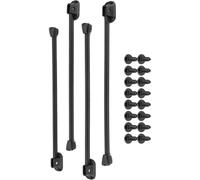 Genérico Folding Table Legs, Heavy Duty Metal Legs, 11.81x13.78x17.72 Inches Anti-Scratch Protection, Sturdy Black Finish, Includes Mounting Screws for Coffee Tables, Laptop Desks