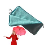 Genérico Folding Umbrella Storage Bag - Chenille Hand Drying Puff with Zipper - Hooked On Convenience Super Absorbent Storage Bag, Quick-Drying Umbrella Cover For Foldable Umbrellas, Cars, Home