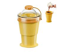 Genérico Folding Water Cup - Portable 375ml Silicone Drinkware for Travel Use | Space Saving Beverage Container, Leak Resistant Coffee Soda Wine Mug for Camping Picnic School Outdoor Activities