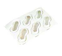 Genérico Fondant Mold, 6-Cavity Groundnut Shape Flexible Cake Mould | Fondant And Cake Decorating Mold For Dessert, Cupcakes, Mousse, Cookies, Candy, DIY Crafts And Family Kitchen Baking