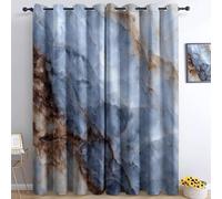 Genérico Fondo De Lujo Cortina Opaca Textura De Mármol Gris Impresión 3D Cortinas con Ojales, Gris Cortinas Termicas 2 Paneles 91.5An x 214Al cm para niños niñas Dormitorio Ventana