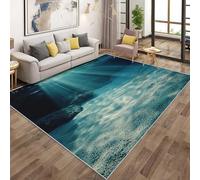 Genérico Fondo del Mar Alfombra Salon Rectangular, Suave Antideslizante Alfombras Azul Océano Submarinode Habitacion, Alfombra Lavable Comedor Oficina 50x80cm