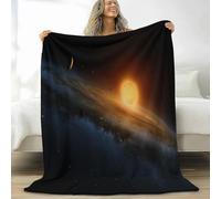 Genérico Fondo Espacial Galaxia Espiral Manta de Franela 150 x 200 cm Mantas Sherpa, Negro Mantas De Lana Súper Esponjosas Adultos Y Niños Manta Cama Suave Y Cálida