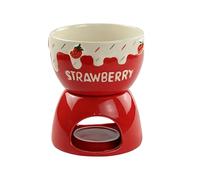 Genérico Fondue Mug | Ceramic Personal Chocolate Melting Cup | Handmade Small Butter Warmer Cups for Seafood Dinner Dessert Sauce Cheese Candy Date Night Birthday Wedding Picnics Party