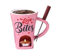 Genérico Fondue Mug - Melting Warmer Fork |200ml Fondue Mug with Heating Function, Dessert Warmer with Date Night Usage, Kitchen Supplies for Butter Cheese, Family, Gatherings