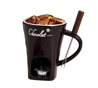 Genérico Fondue Mug, Small Cheese Butter Fondue Cup, Butter Warmer with Fork For Sauce Cheese Candy Bread Caramel Seafood Dinner Appetizer Birthday Wedding Party Cooks