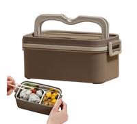 Generico Food Containers, Leak-Proof Lunnch Box, Stainless Steel Multifunctional Lunch | Stainleess Steeel Foodd, Leeak Prooof Microwave & Dishwasher Safe Removable Divider Reusable for Travel & Work