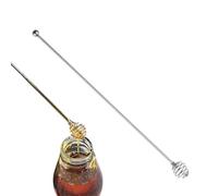 Genérico Food-Grade 304 Stainless Steel Honey Dipper & Stirring Spoon - Duřable Cocktail & Dessert Seasoning Stick | Sleek Long-Handle Mixing Wand for Milk Tea & Beverages