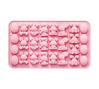Genérico Food Grade Silicone Molds, Easter Bunny Shape, Nonstick Baking Tray For Chocolate And Jelly Flexible Easy Release, Cookie Muffin Postre Set, Home Kitchen Spring Party Baking Fun