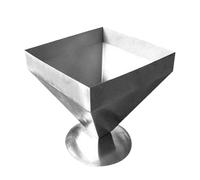 Genérico Food Mold, Stainless Steel Pyramid Tower Mold, Serving Plate for Kitchen Baking and Cooking, 4.33x4.33x3.94 Inches Metal Mould for Picnic, Restaurant, Cold Salads, Rice, Dessert, Truck Use