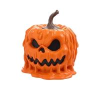 Genérico Food Storage Canister, Pumpkin Treat Jar, Resin Cookie Container, Wax Drip Lid Design, Festive Decorative Accent, Halloween Party Display, 7.09x5.91 Inches, Orange Color, 1 Piece