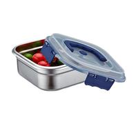 Genérico Food Storage Container - 7.87 X 7.87 X 3.62 Inch Meal Prep Containers, Stainless Steel Lunch Box, Leak Proof Airtight | Kitchen Set Freezer Use For Snack, Salad, Meal, Prep School