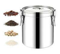 Genérico Food Storage Container, Airtight Lids, Food Containers With Airtight Wooden Lids For Nuts, Kitchen Foods Storage Flour Container For Rice Grain Cereal Sugar Snack Oil Milk Home Apartment