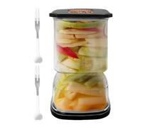 Genérico Food Storage Container, Clear Square Container, Airtight Leakproof Pickle Jar, Kitchen Storage for Grounds Cereal Sugar Tea Dried Goods Nuts Flour Home Dormitory Organization Easy Access