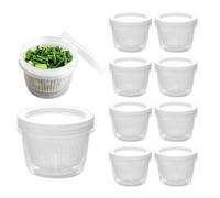 Genérico Food Storage Containers [5/10/20pcs Sealed Keepers] Double Layer Fresh Box Set - Refrigerator Vegetable Organizer | Airtight Storage for Onion Ginger Garlic Fruits Vegetables Kitchen Use