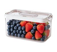 Genérico Food Storage Containers For Fridge - Leakproof Transparent Large Capacity Organizer Bins With Lids | Fresh Fruit And Vegetable Storage Containers | Reusable Kitchen Food Preservation Boxes