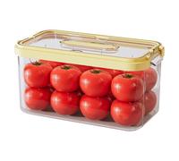 Genérico Food Storage Containers For Fridge - Leakproof Transparent Large Capacity Organizer Bins With Lids | Fresh Fruit And Vegetable Storage Containers | Reusable Kitchen Food Preservation Boxes