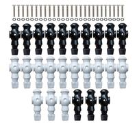 Genérico Foosballs Game Figures, Table Football Men, 9.84x7.87in Replacement Player Set, Authentic 2 Colors Abs Material, Table Soccer Components for Games Tables and Repairs