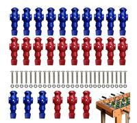 Genérico Foosballs Game Figures, Table Football Men, 9.84x7.87in Replacement Player Set, Authentic 2 Colors Abs Material, Table Soccer Components for Games Tables and Repairs