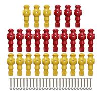Genérico Foosballs Game Figures, Table Football Men, 9.84x7.87in Replacement Player Set, Authentic 2 Colors Abs Material, Table Soccer Components for Games Tables and Repairs