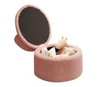 Genérico Foot Stool Ottoman, Plush Round Footrest with Storage, Foot Rest Ottoman with Backrest for Sofa, Home, Living Room, Bedroom, Entryway, Makeup Area, Comfortable and Functional Feature