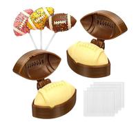 Genérico Football Cake Pop Mold - 6cm Food Grade, 3D Baking Tool, 100 Sticks | Reusable, Sports Dessert Kit, Soccer Sphere Mould For Birthday Party, Wedding, Holiday, Home, Kitchen, Classroom, Baking