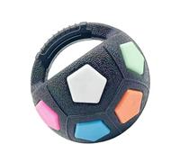 Genérico Football Chew Ball - Dog Squeaky Toy for Training | Rubber with Indestructible Design, Round Interactive Play, Aggressive Chewer Supply, Fetch Game Accessory, Pet Exercise Outdoor Indoor Fun