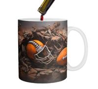 Genérico Football Coffee Mug - Funny Tea Cup, US Drinking Vessel, Large Ceramic Pot | Cool Espresso Container, Novelty Beverage Holder For Milk Juice Morning Routine Use Office Gift Ceramicware