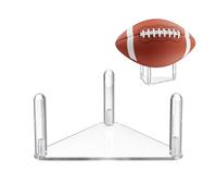 Genérico Football Holder Stand Adjustable Grip - Soccer Ball Support | PVC Frame with Anti Slip Pads, Sports Equipment Display Rack, Training Gear Storage Shelf for Practice Fields