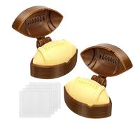 Genérico Football Mold - 3D Printing Material 6x5x4cm | 2 Piece Reusable Football Cake Pop Mold Set With 100 Sticks | Food Grade Baking Mould Kit For Birthday Party Wedding Holiday Home Kitchen