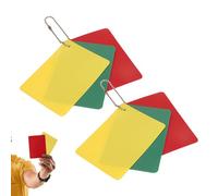 Genérico Football Penalty Cards - Sports Refereeing Accessories | Red Yellow Green Penalty Cards Suitable For Game Competition Training Field Playground Sports