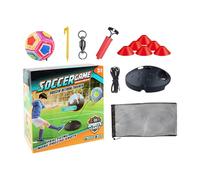 Genérico Football Practice Equipment, Portable Soccer Kit, Rebound Sports Ball, Compact Training Ball with Elastic Cord Ideal for Tackling, Ability, Kicking, Skill, Youth and High School Team