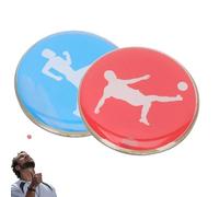 Genérico Football Referee Coin - Two-Sided | Metal Toss Judge Supply For Soccer Match Game Equipment Sports Competition Official Linesman Umpire Fair Play Decision Tool Professional Gold Silver