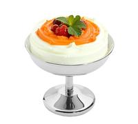 Genérico Footed Dessert Cup - 9x10.5cm Stainless Steel Serving Dessert Bowls,Multi-functional Design Space Saving Fruit Container Extensive Application For Family Gatherings Hotel Banquets Restaurant