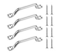 Genérico Footman Loop | 4X Stainless Steel Heavy Duty Tie Down Anchors | with Flat Head Tapping Screws, High Strength Kayak Accessories for Daily Maintenance Repair Care