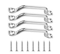 Genérico Footman Loop - Perfect Strength Rust Resistant | 4X Stainless Steel Heavy Duty Tie Down Anchors with Flat Head Tapping Screws | for Kayak Boat Daily Maintenance Repair Care Upgrade