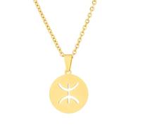 Genérico For African For Berbers Stainless Steel Map Pendant Necklaces Jewelry Gold Color Items Women Man Party Gifts Jewelry (Model 3)
