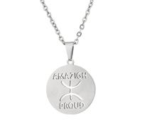 Genérico For African For Berbers Stainless Steel Map Pendant Necklaces Jewelry Gold Color Items Women Man Party Gifts Jewelry (Model 5)
